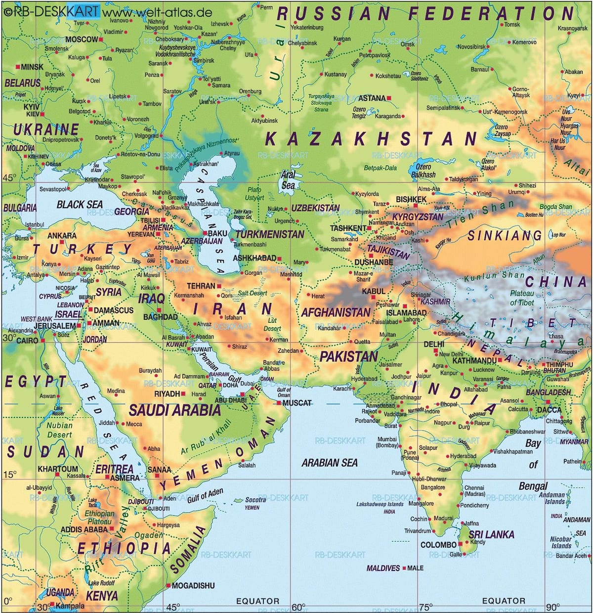 Bahreyn harita dünya atlas haritası