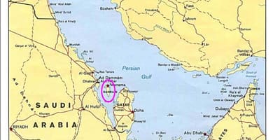 Bahreyn Adası haritası 